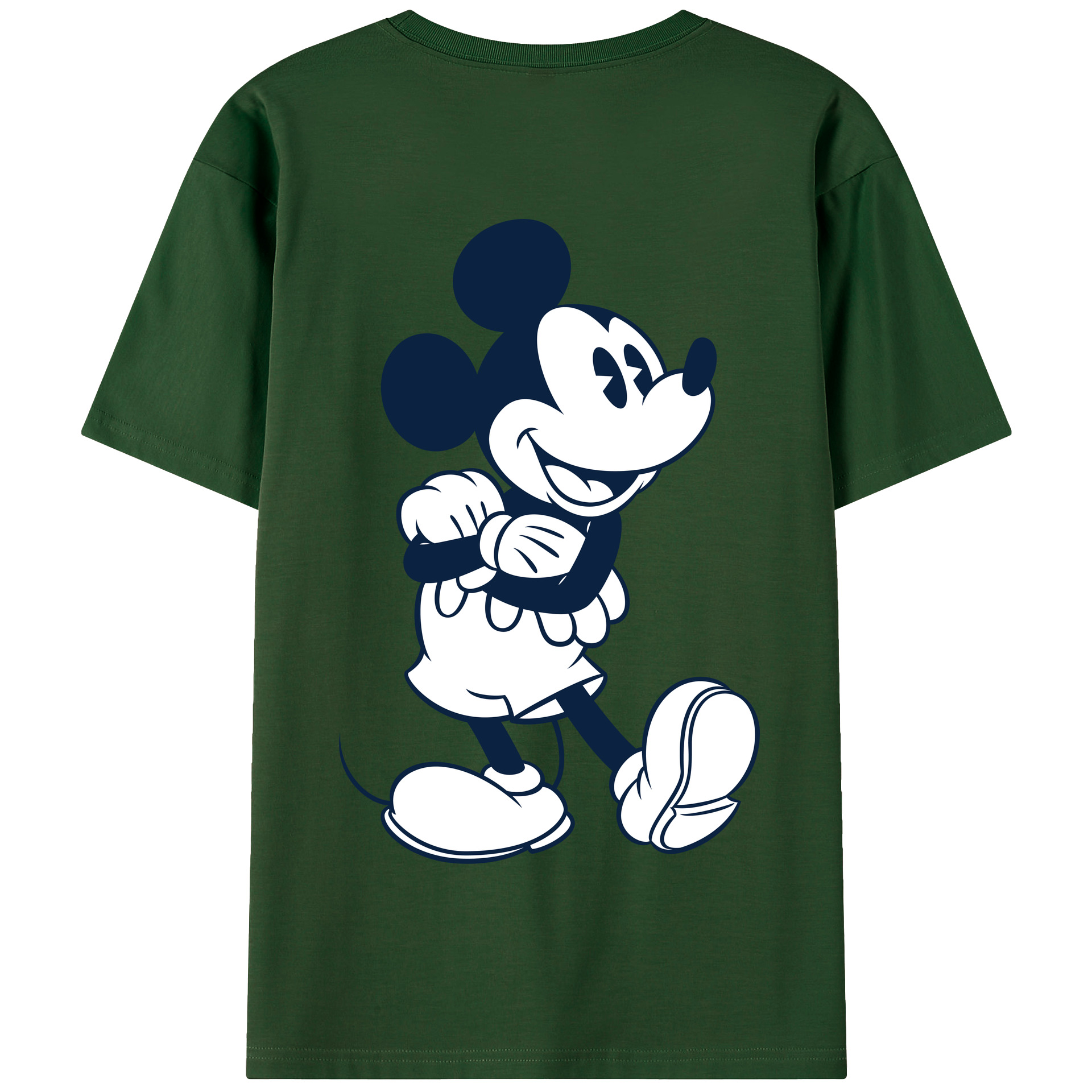 （画像用） ミッキーマウス Mickey Mouse 綿100％半袖Tシャツ（背面プリント）